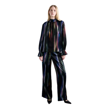 PAUL SMITH Paul Smith Satin Blouse - Black Multicolour