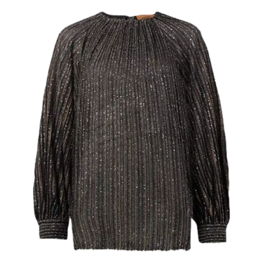 MISSONI Missoni Sequin Glitter Blouse - Brown Multicolour
