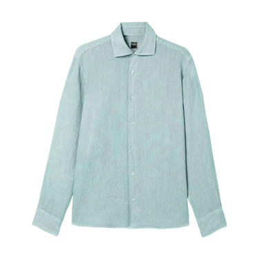 FEDELI Fedeli Linen Shirt Nick - Aqua Blue