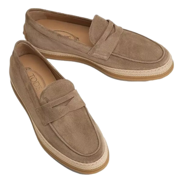 TODS Tod's Loafers Suede Penny Bar Taupe